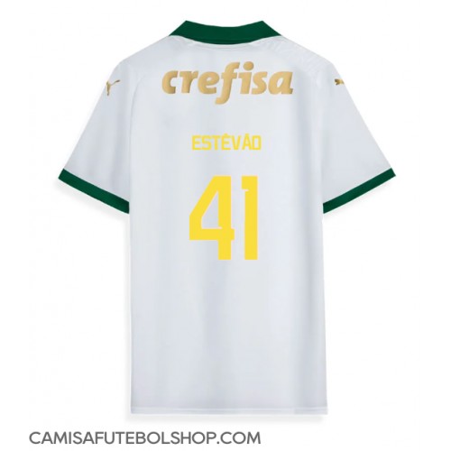 Camisa de time de futebol Palmeiras Estevao Willian #41 Replicas 2º Equipamento 2024-25 Manga Curta